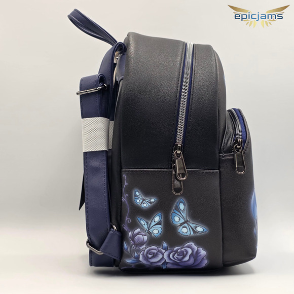 Loungefly Tim Burton's Corpse Bride Emily Butterfly Floral Black Mini Backpack - Picture 4 of 8